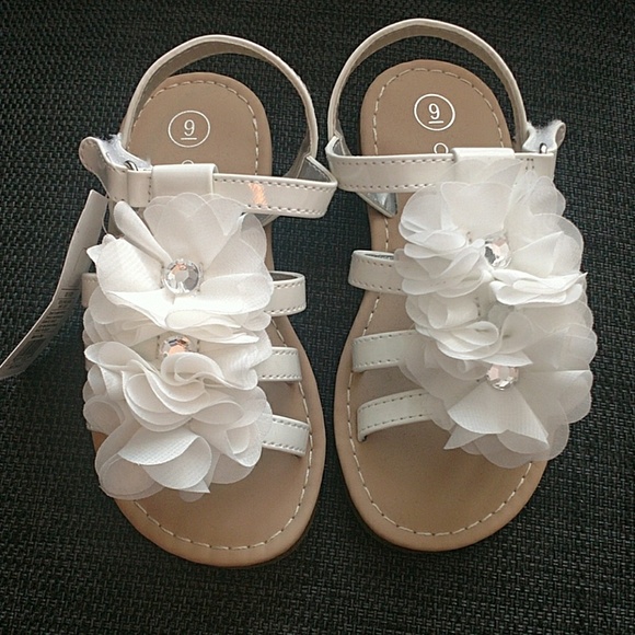 girls white dress sandals